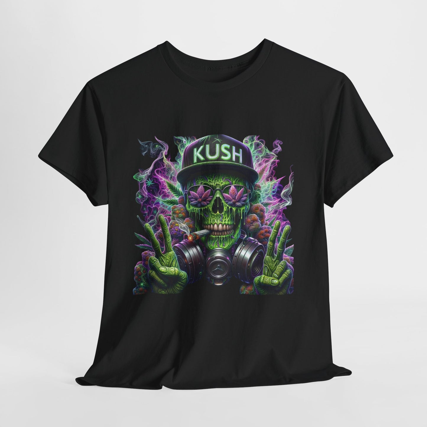 420 Kush Skull #1 Unisex Heavy Cotton Tee - 312tshirts 2