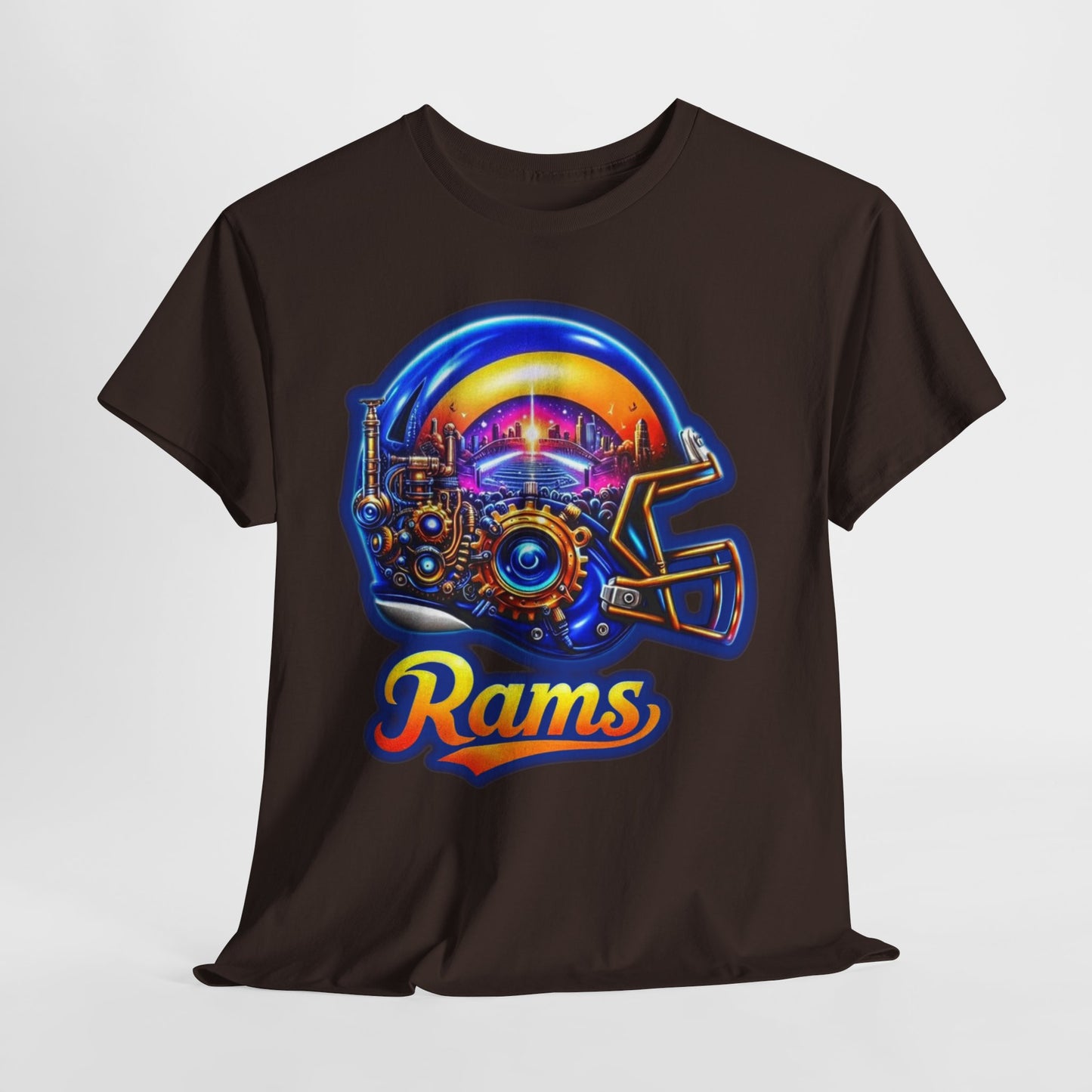 Sports Rams Football Helmet #2 Unisex Heavy Cotton Tee