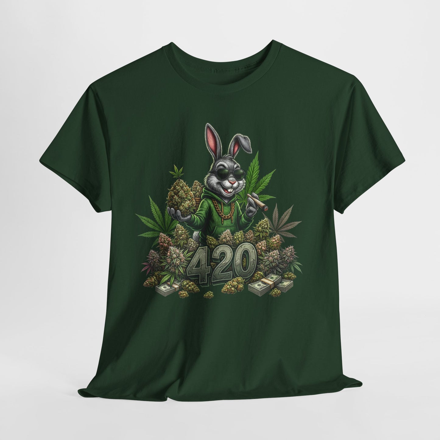 420 Cool Bunny #1 Unisex Heavy Cotton Tee - 312tshirts 2