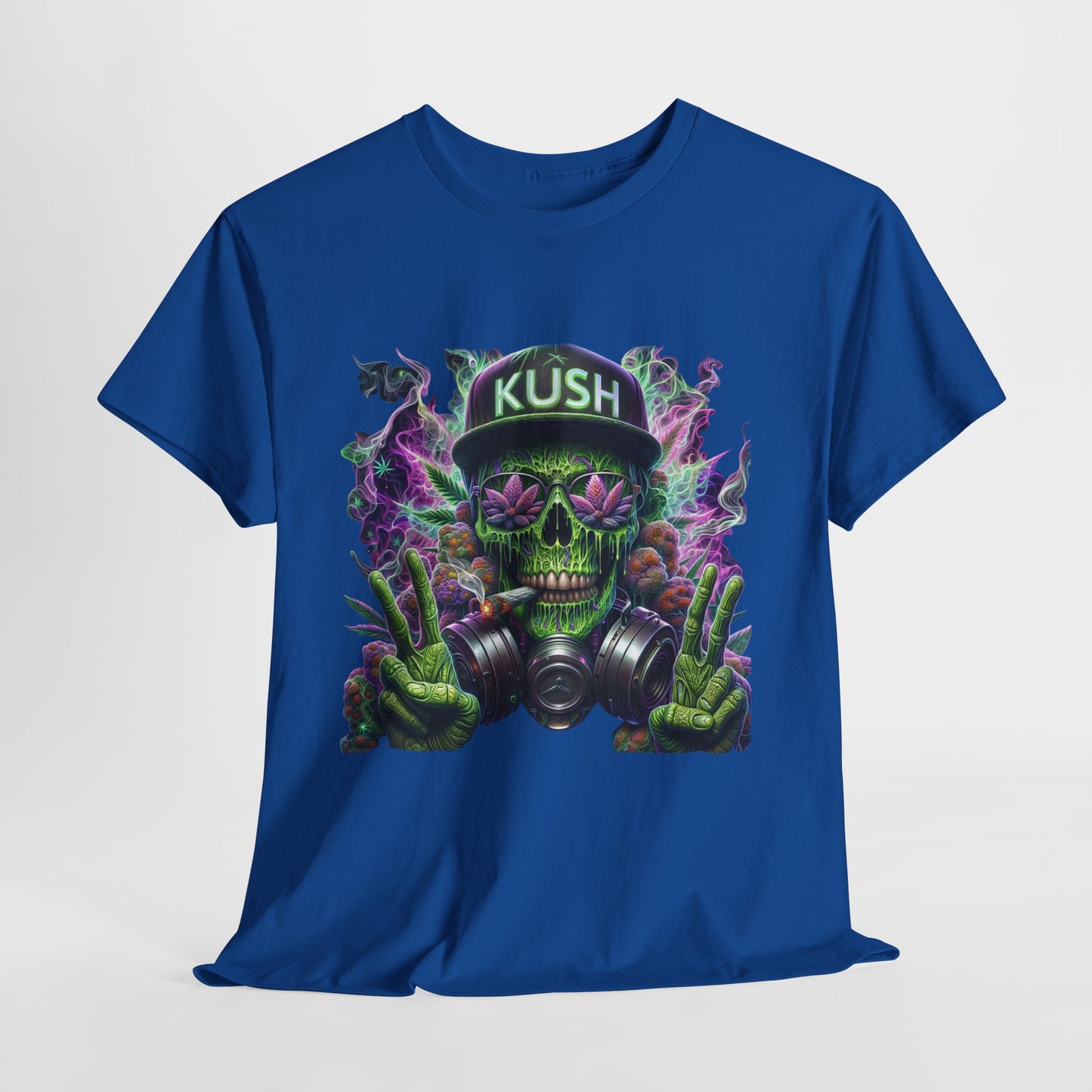 420 Kush Skull #1 Unisex Heavy Cotton Tee - 312tshirts 2