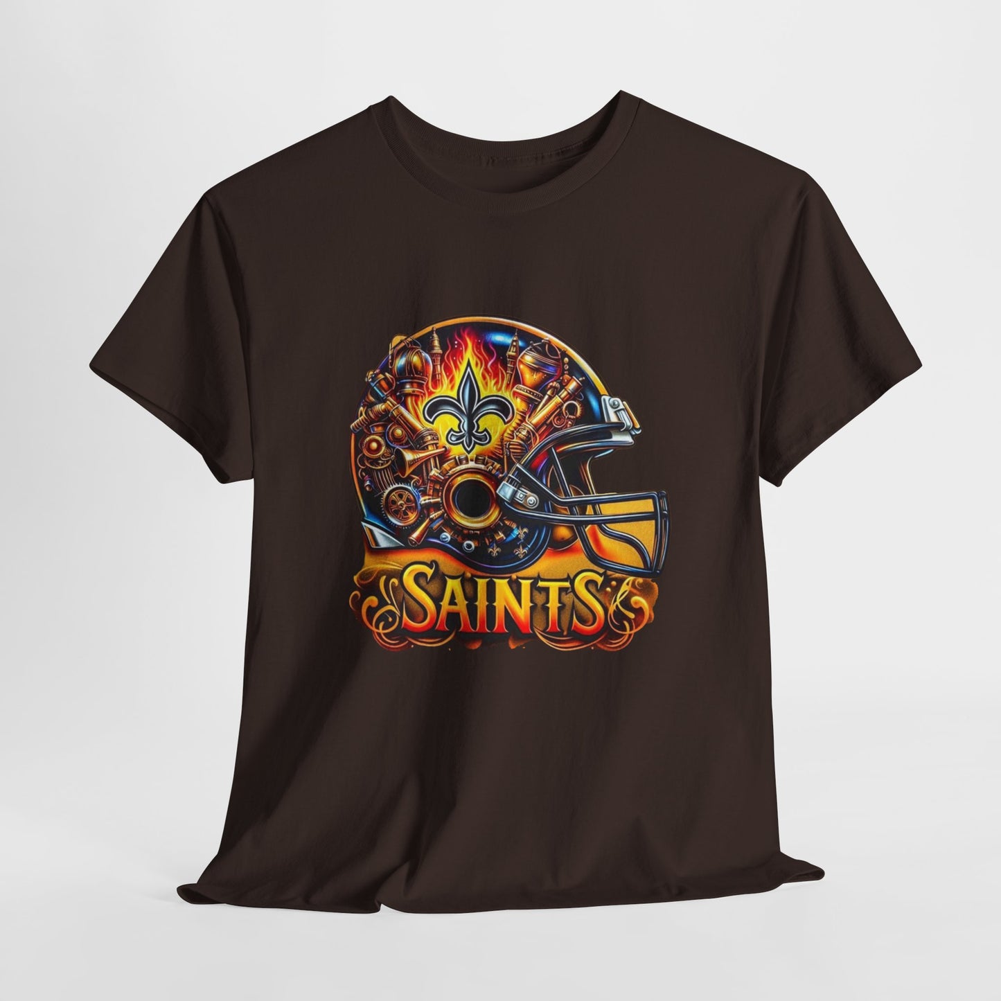 Sports Saints Football Helmet #2 Unisex Heavy Cotton Tee