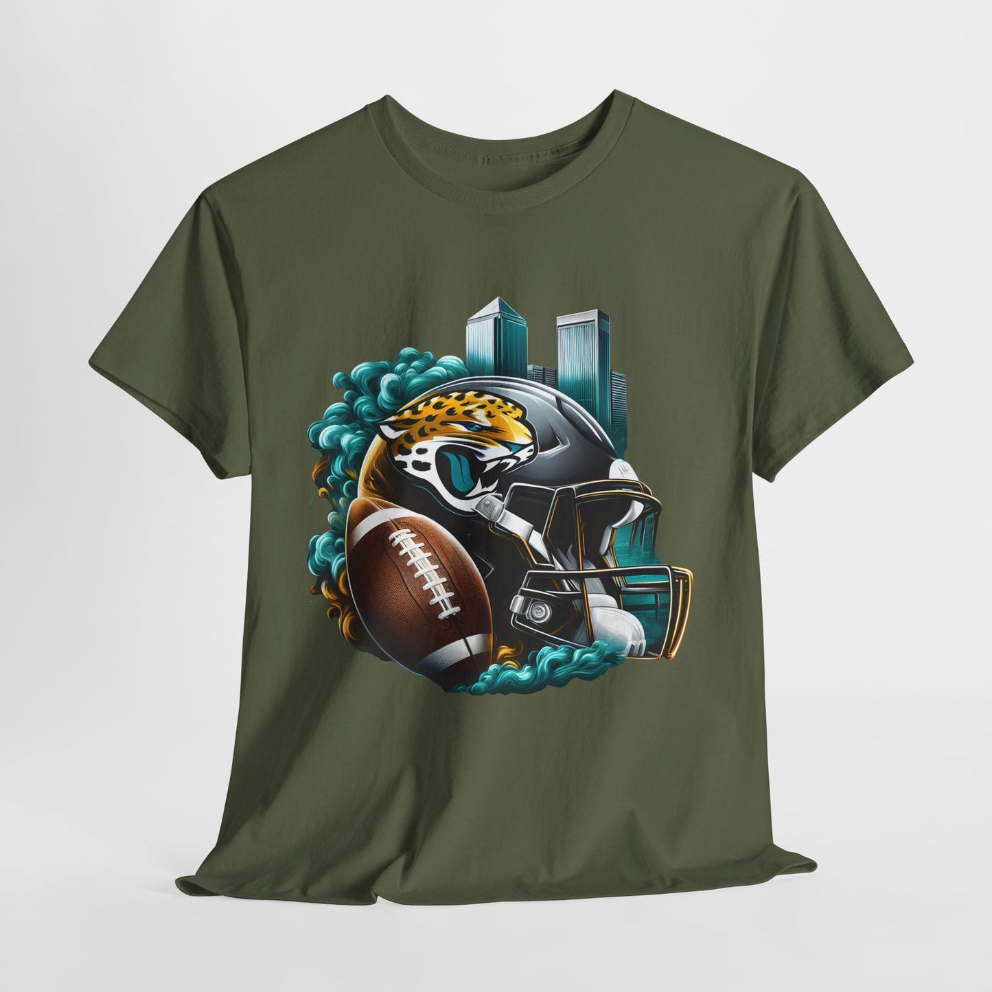 Sports Jaguars Football Helmet #1 Unisex Heavy Cotton Tee