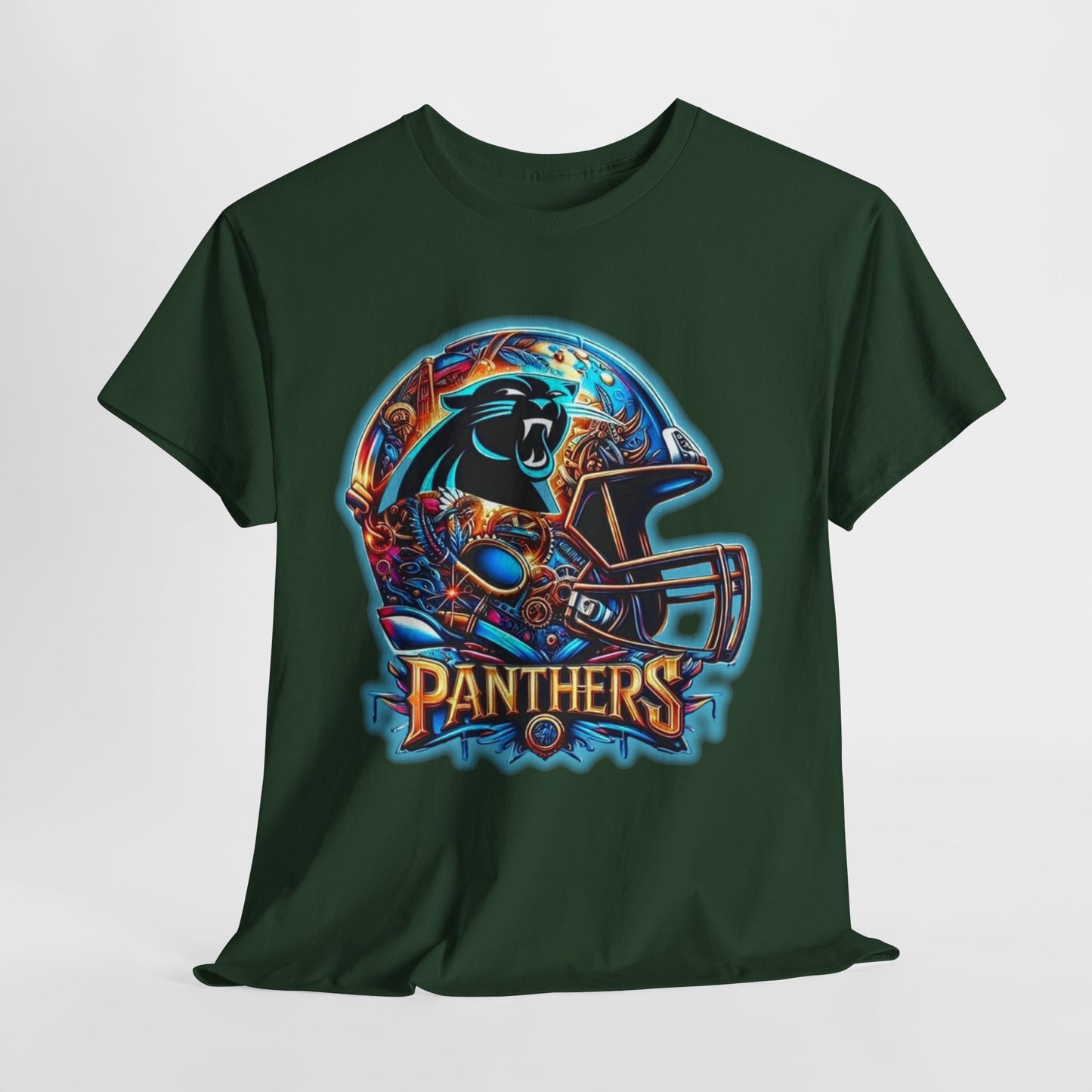 Sports Panthers Football Helmet #2 Unisex Heavy Cotton Tee