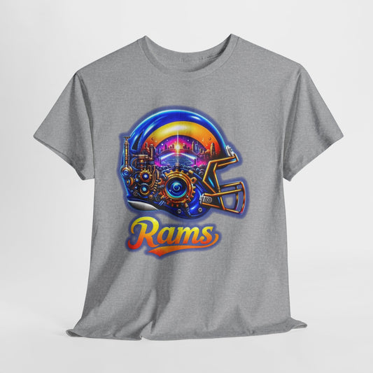 Sports Rams Football Helmet #2 Unisex Heavy Cotton Tee