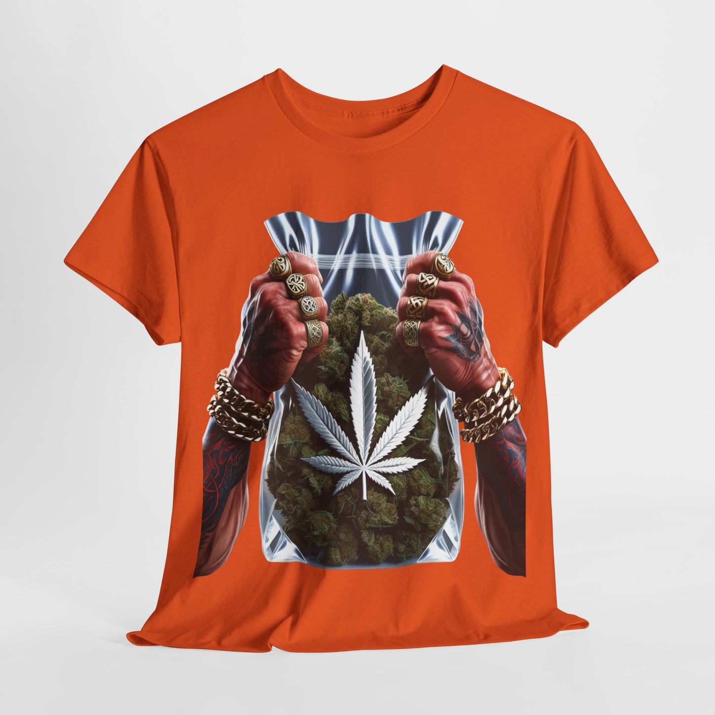 420 Silver Weed Bag Unisex Heavy Cotton Tee - 312tshirts 2