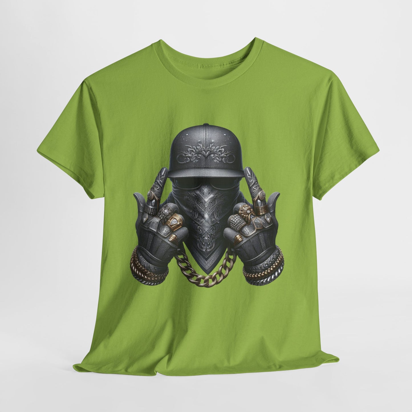 Silver Face Gangster Bling #6 Unisex Heavy Cotton Tee - 312tshirts 2