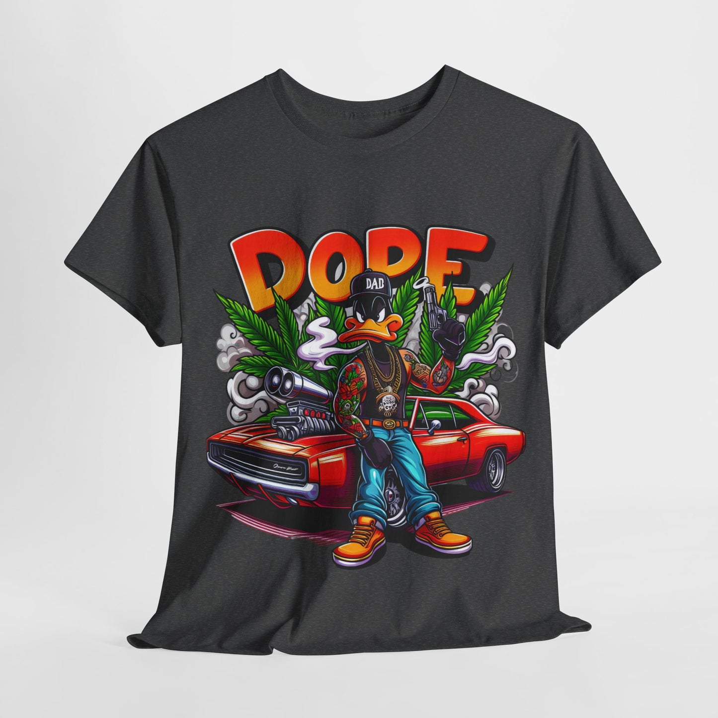 420 Dope Vibes Gangsta Duck #9 Unisex Heavy Cotton Tee