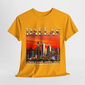 Dallas area code Unisex Heavy Cotton Tee