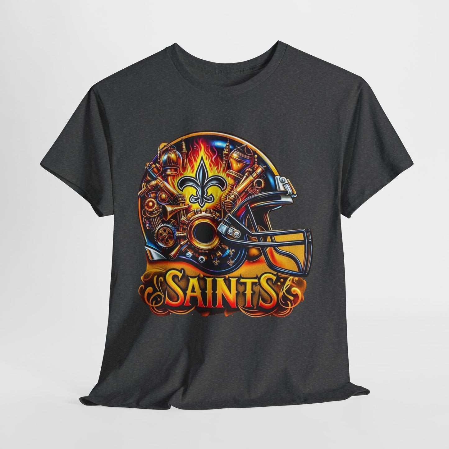 Sports Saints Football Helmet #2 Unisex Heavy Cotton Tee