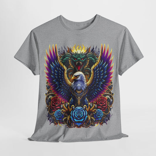 Eagle and Rose 1 Unisex Heavy Cotton Tee - 312tshirts 2