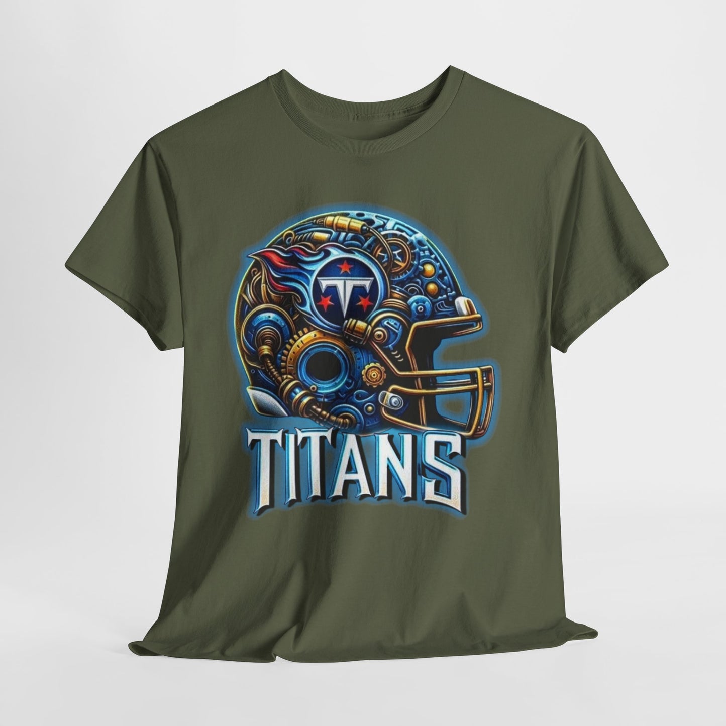 Sports Titans Football Helmet #2 Unisex Heavy Cotton Tee