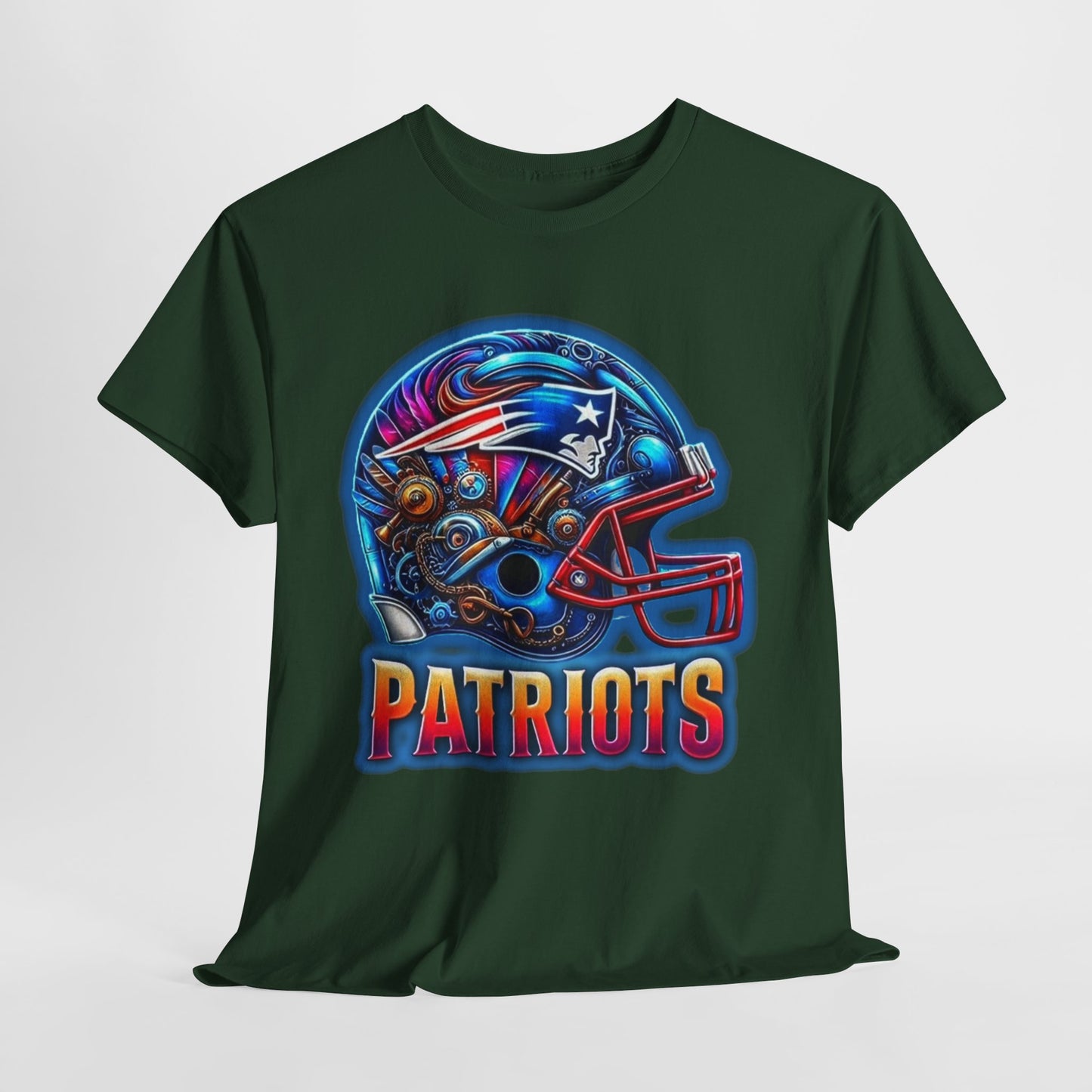 Sports Patriots Football Helmet #2 Unisex Heavy Cotton Tee