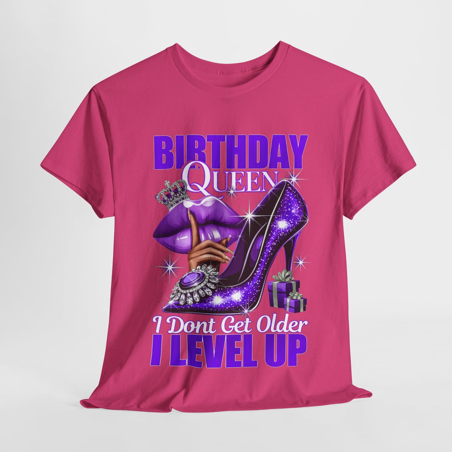 Birthday Queen Lips & Shoe #8 Heavy Cotton Tee - 312tshirts 2