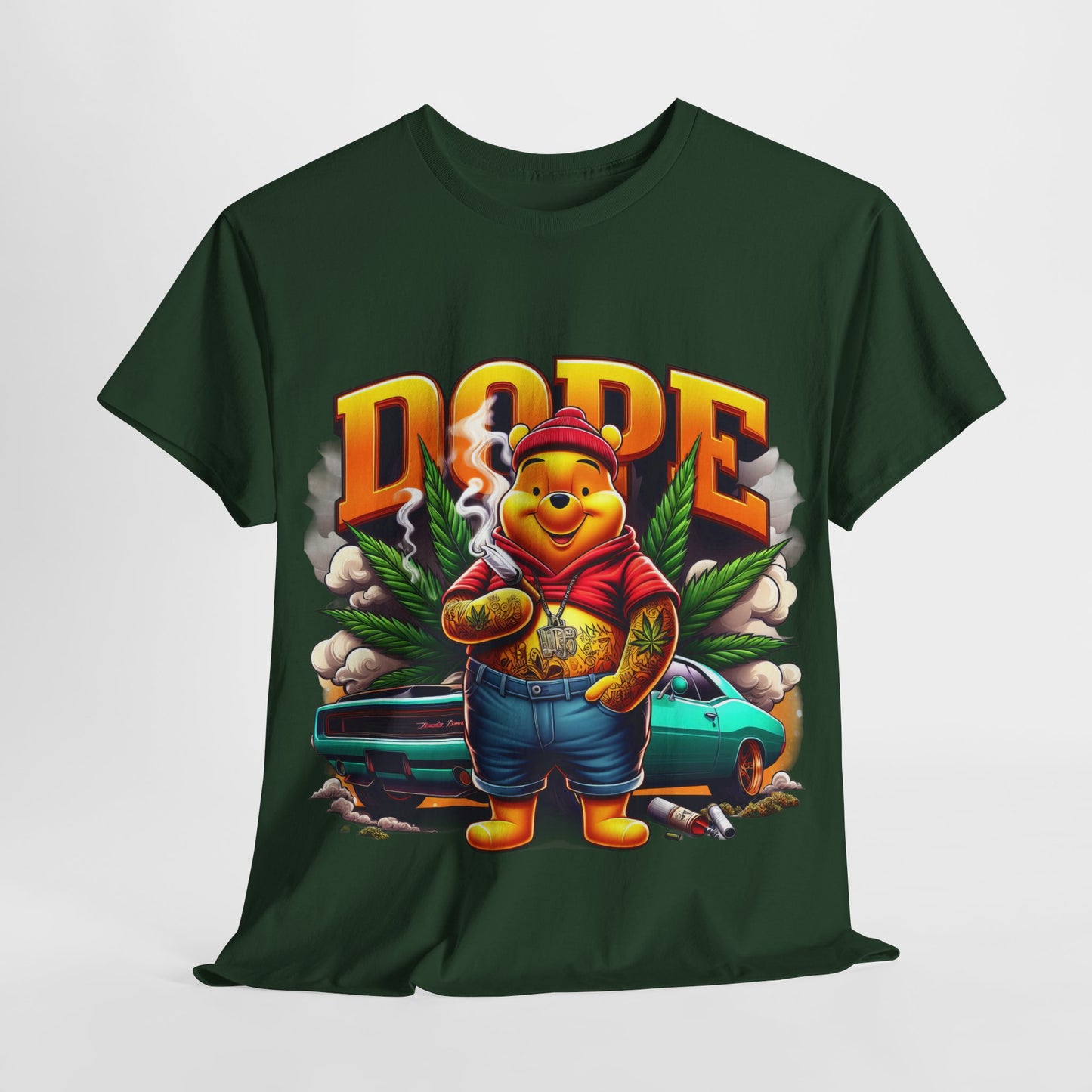 420 Dope Vibes Cool Bear #5 Unisex Heavy Cotton Tee
