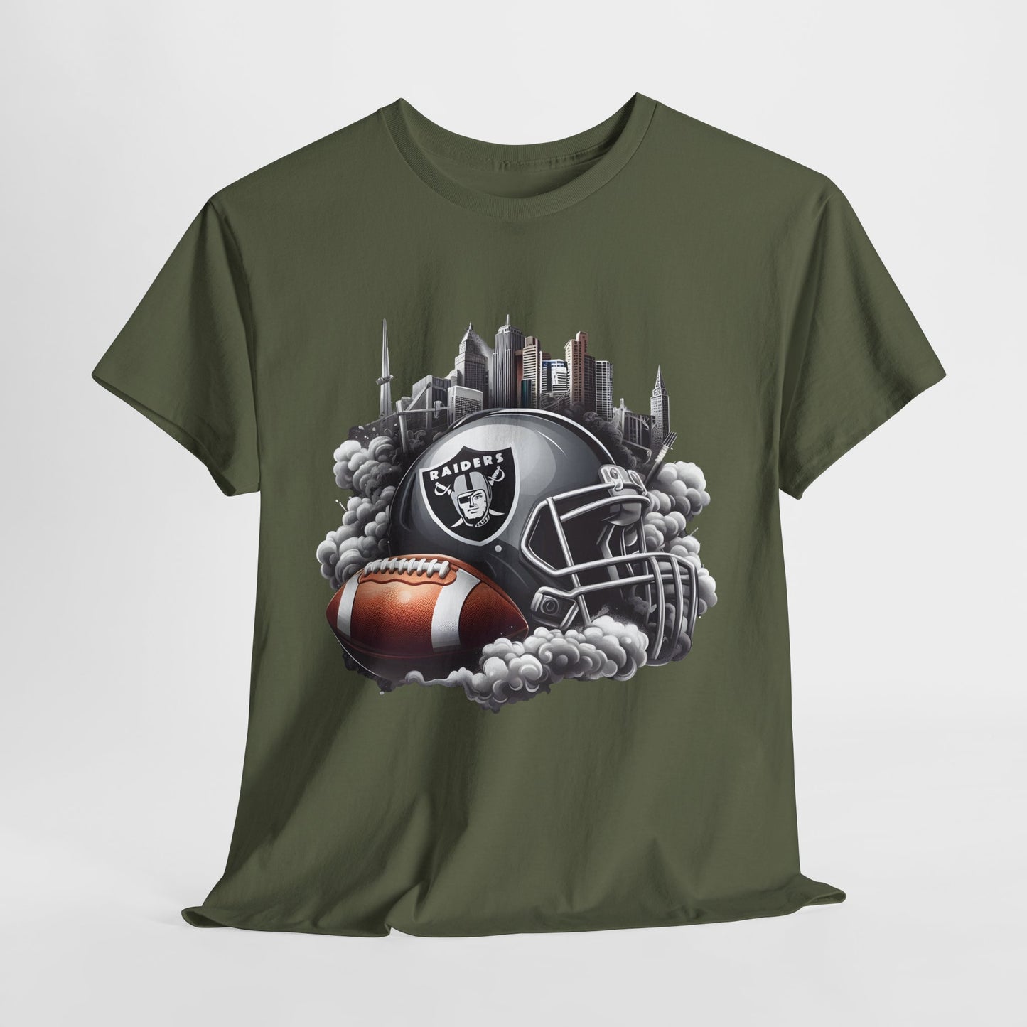 Sports Raiders Football Helmet #1 Unisex Heavy Cotton Tee