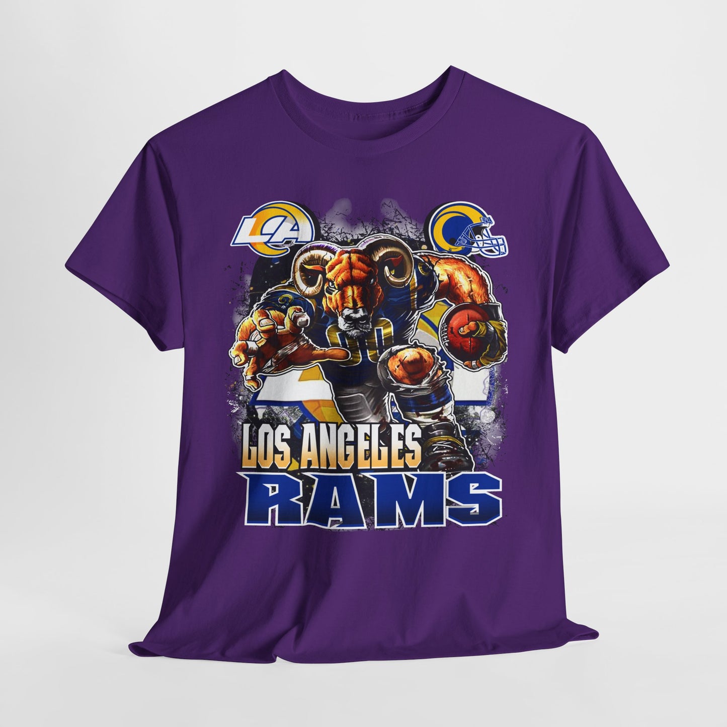 Sports Mascot Los Angeles Rams Unisex Heavy Cotton Tee - 312tshirts 2