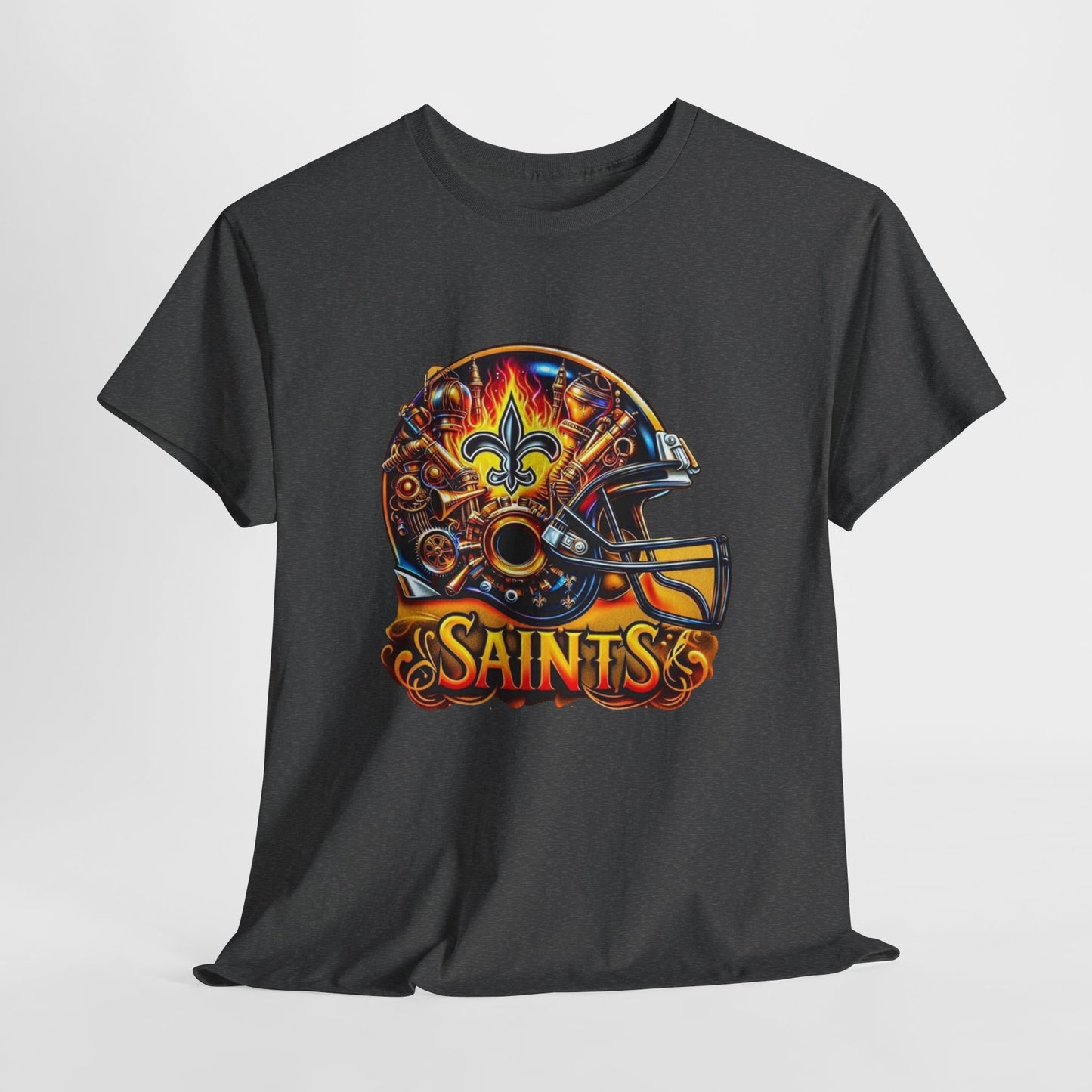 Sports Saints Football Helmet #2 Unisex Heavy Cotton Tee