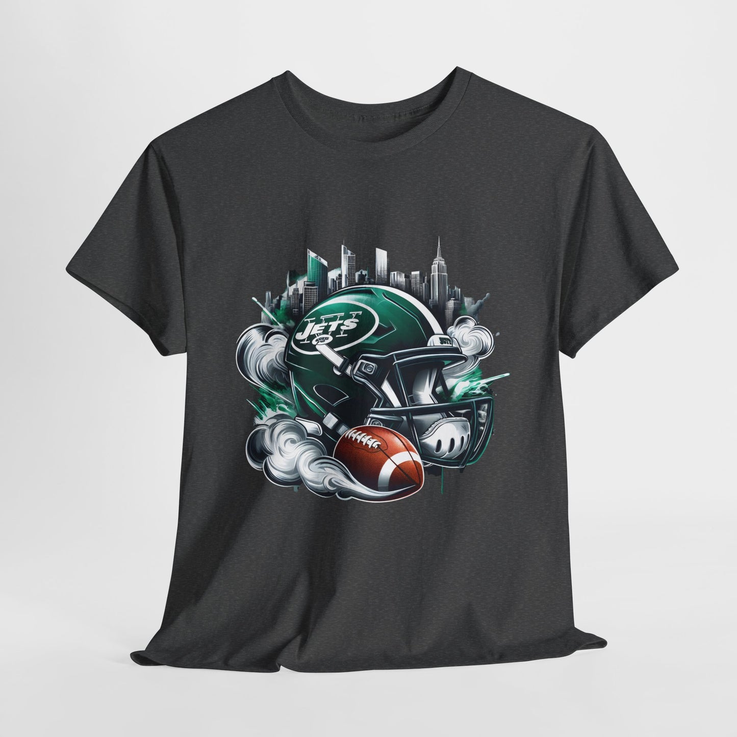 Sports Jets Football Helmet #25 Unisex Heavy Cotton Tee