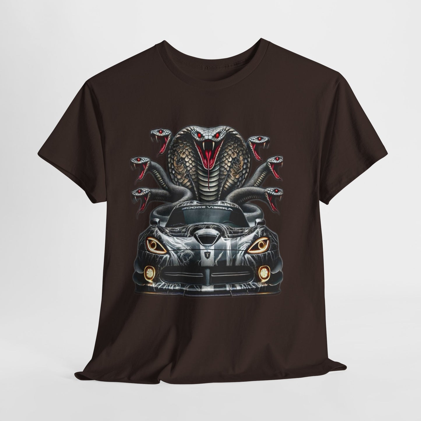 Cobra Snake & Sport Car Unisex Heavy Cotton Tee