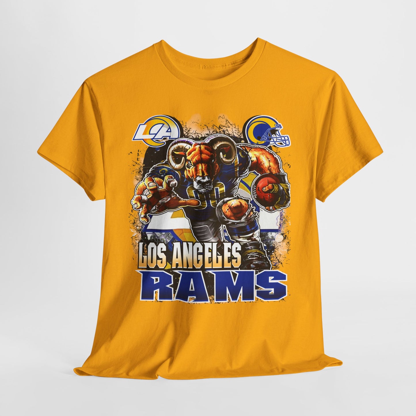Sports Mascot Los Angeles Rams Unisex Heavy Cotton Tee - 312tshirts 2