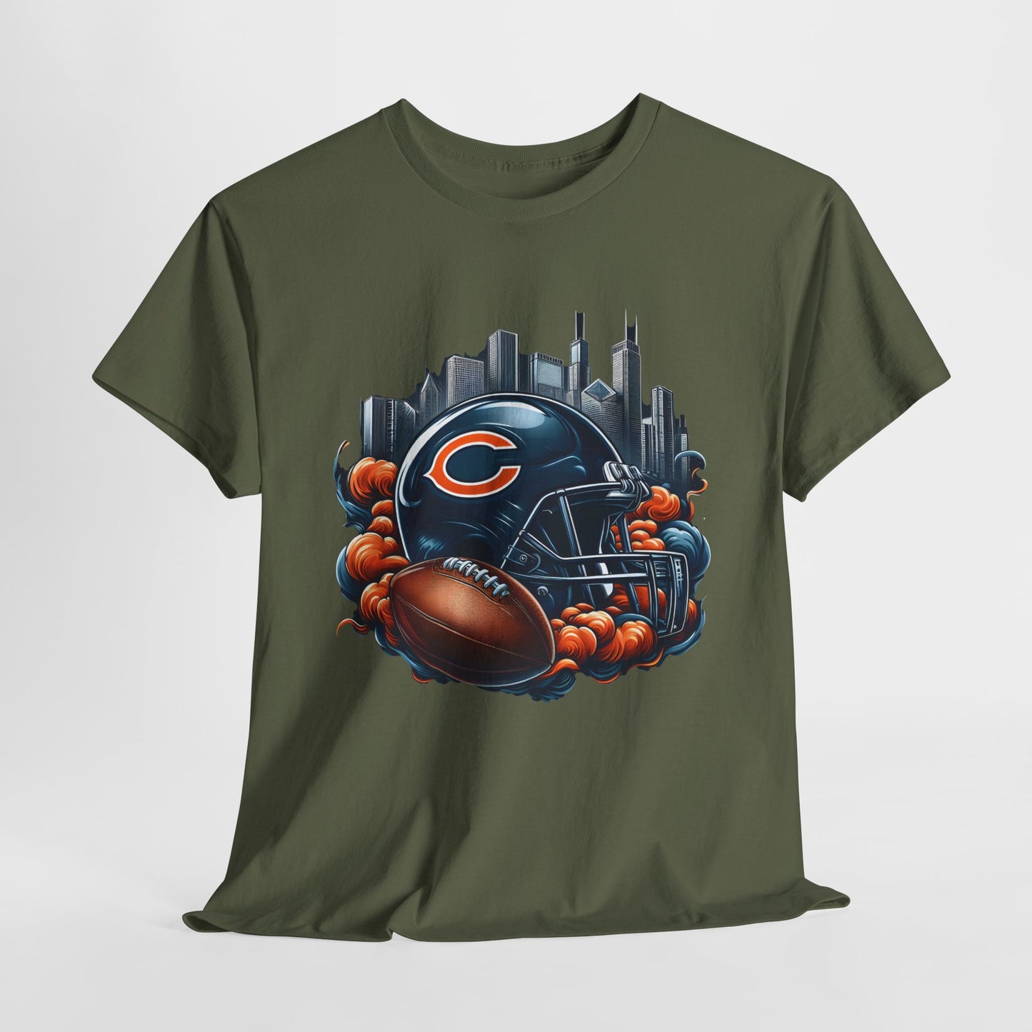Sports Bears Football Helmet #1 Unisex Heavy Cotton Tee