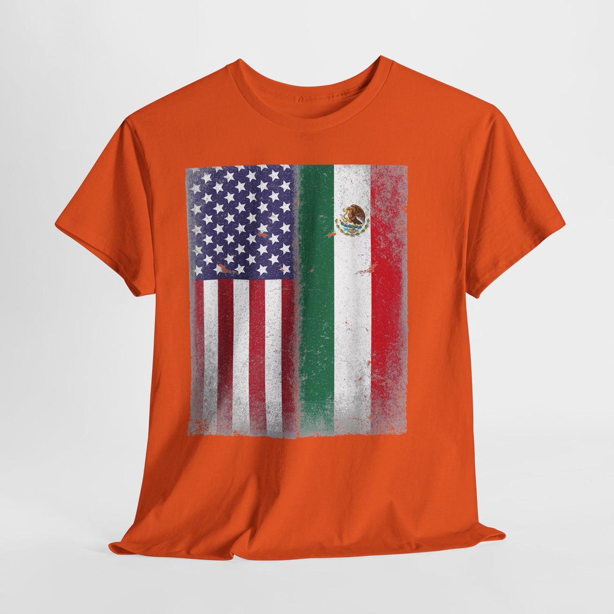 American & Mexican Heritage Flags #1 Unisex Heavy Cotton Tee - 312tshirts 2