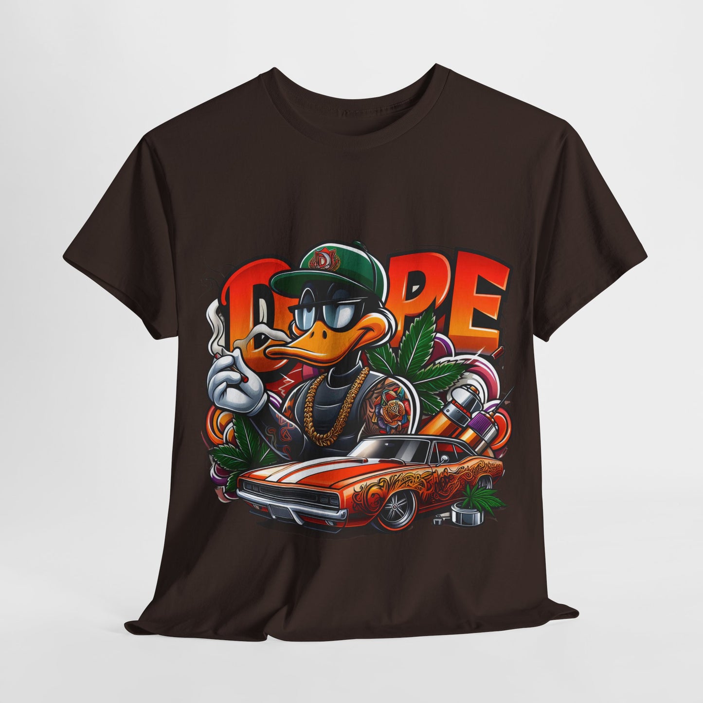 420 Dope Vibes Gangsta Duck #12 Unisex Heavy Cotton Tee