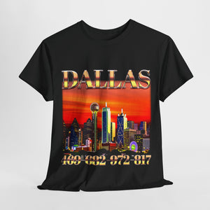 Dallas area codes 2 Unisex Heavy Cotton Tee