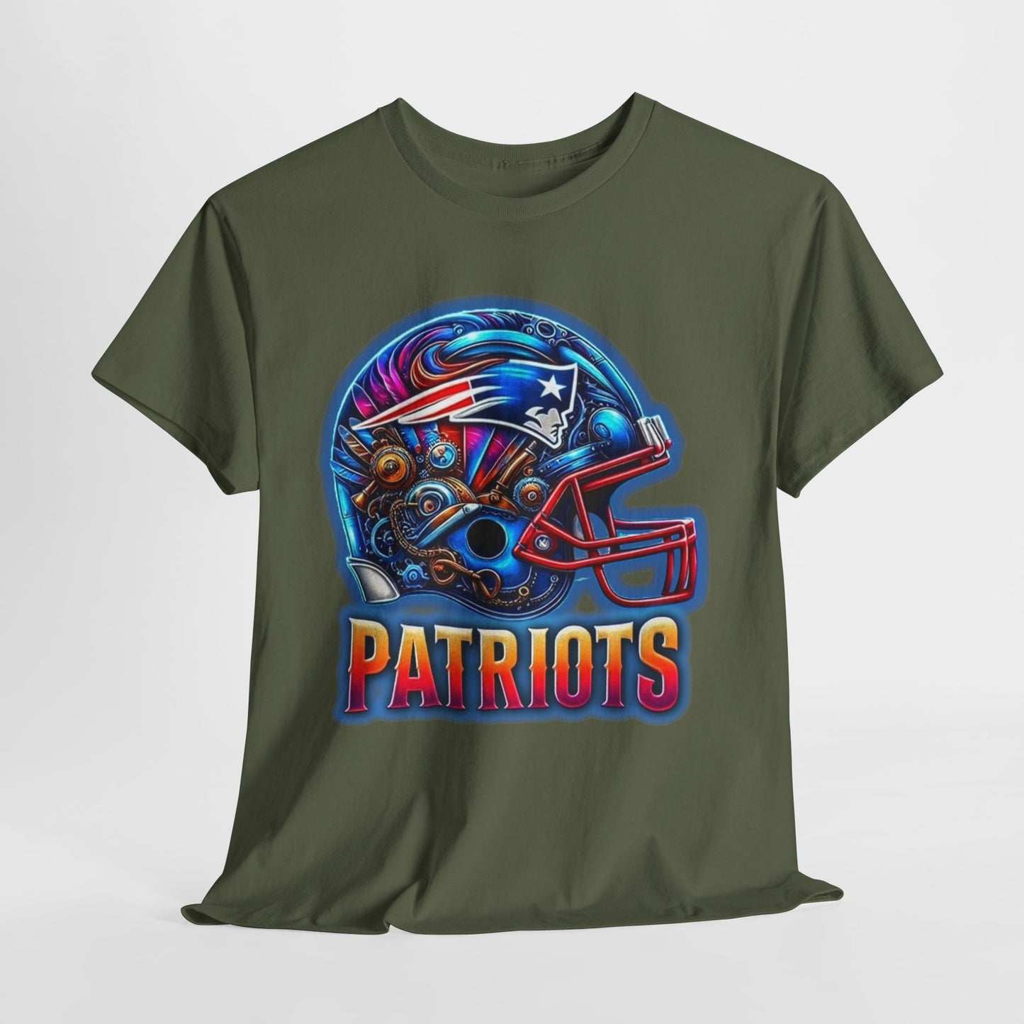 Sports Patriots Football Helmet #2 Unisex Heavy Cotton Tee