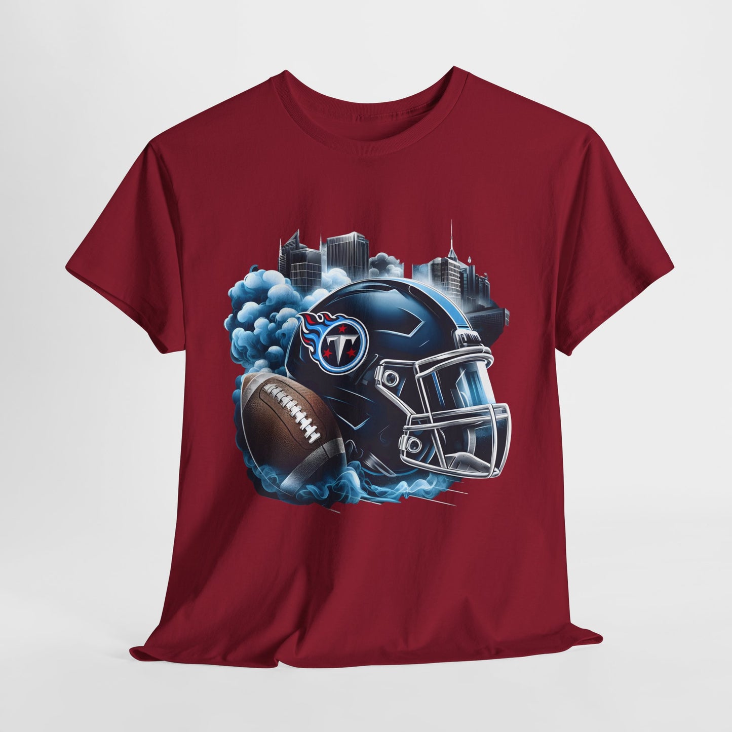 Sports Titans Football Helmet #1 Unisex Heavy Cotton Tee