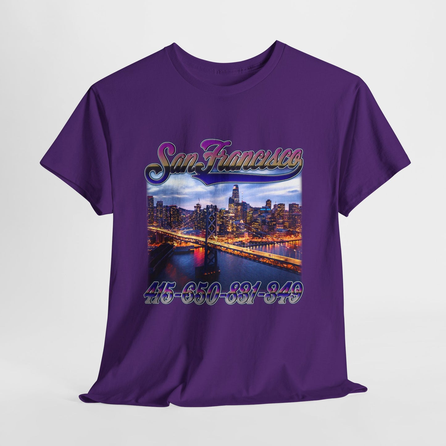 San Francisco City Area Codes Unisex Heavy Cotton Tee