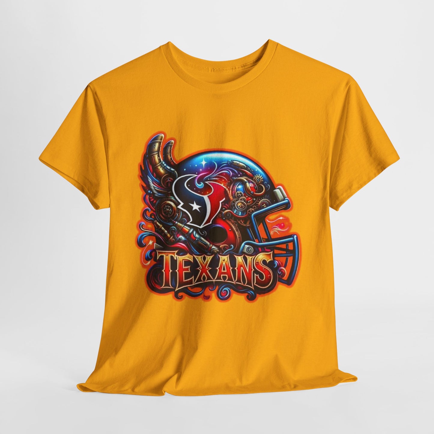 Sports Texans Football Helmet #2 Unisex Heavy Cotton Tee