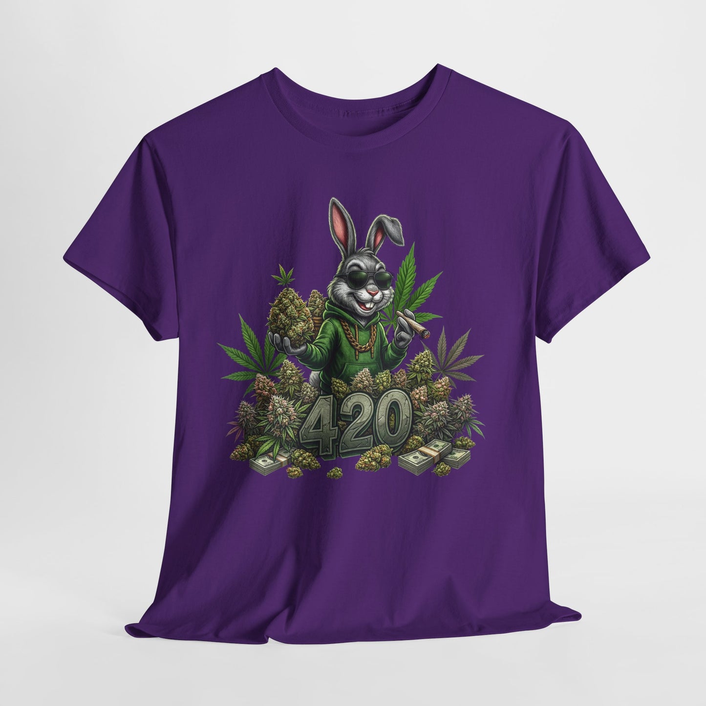 420 Cool Bunny #1 Unisex Heavy Cotton Tee - 312tshirts 2