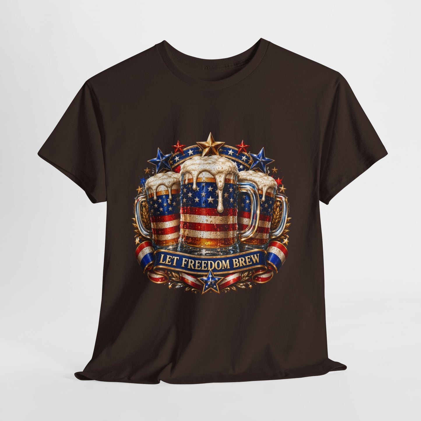 American Flag Mugs #1 Unisex Heavy Cotton Tee