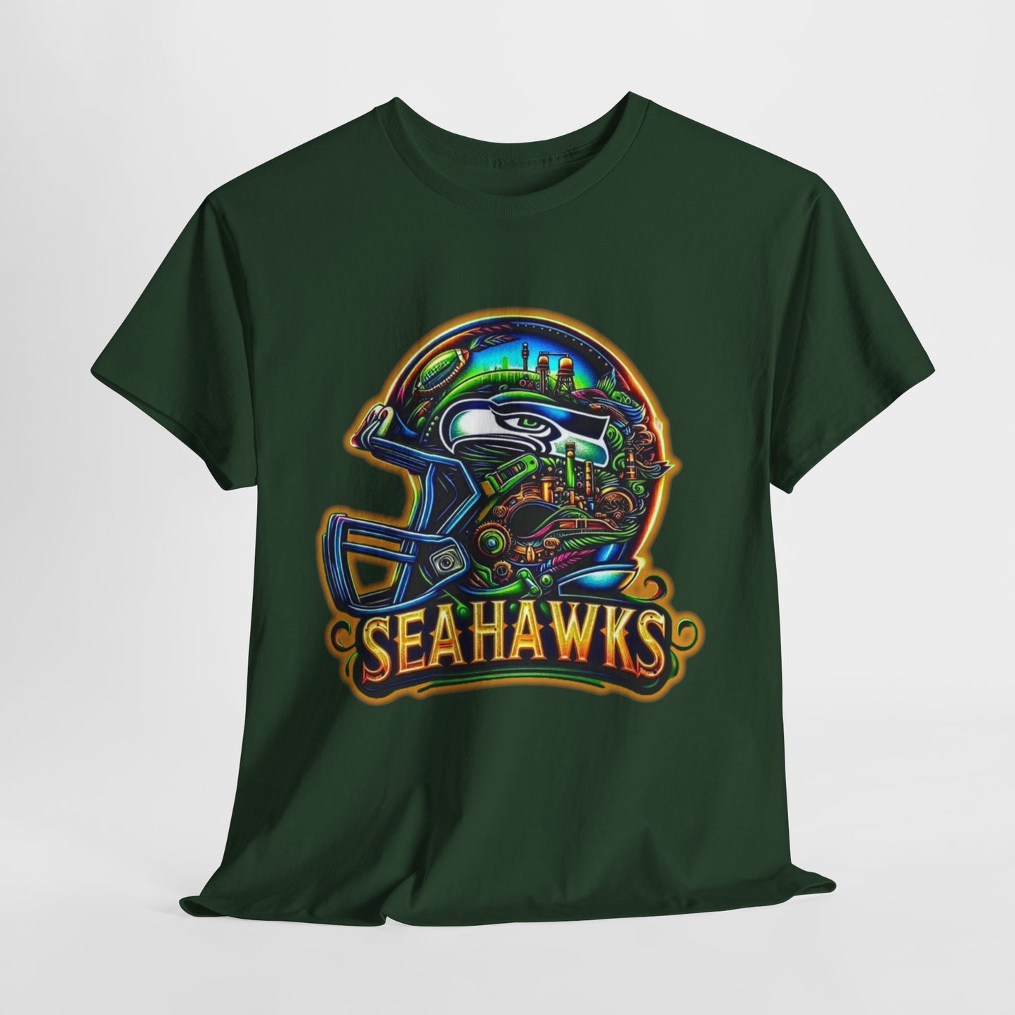 Sports Seahawks Football Helmet #2 Unisex Heavy Cotton Tee