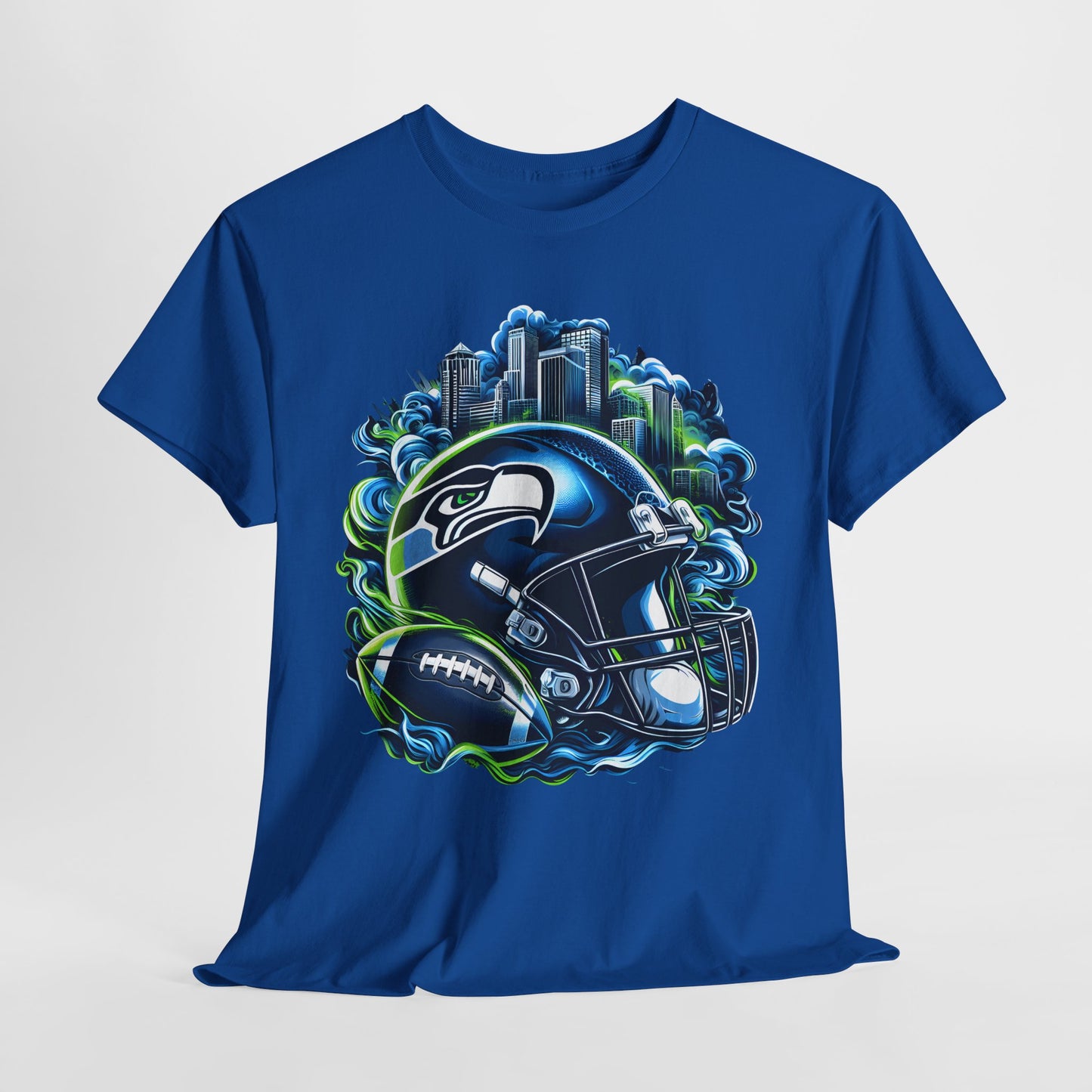 Sports Seahawks Football Helmet #1 Unisex Heavy Cotton Tee