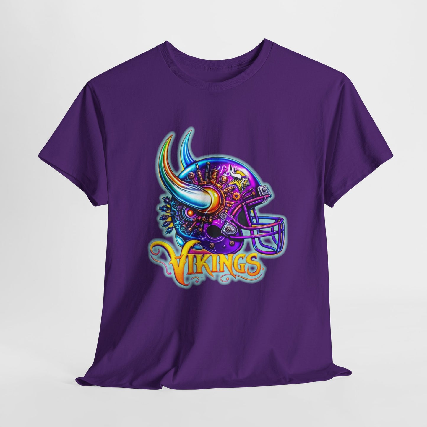 Sports Vikings Football Helmet #2 Unisex Heavy Cotton Tee