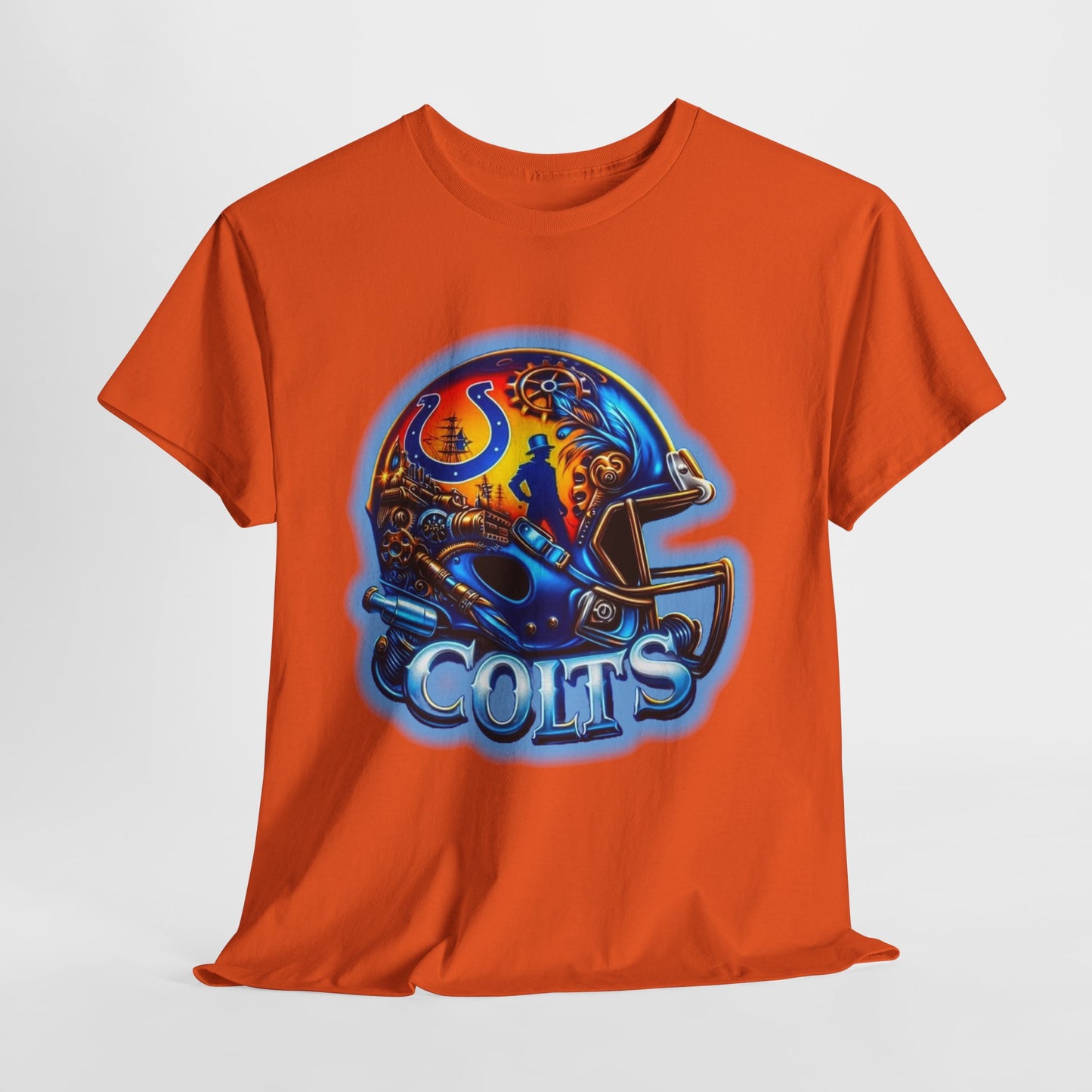 Sports Colts Football Helmet Logo #2 Unisex Heavy Cotton Tee