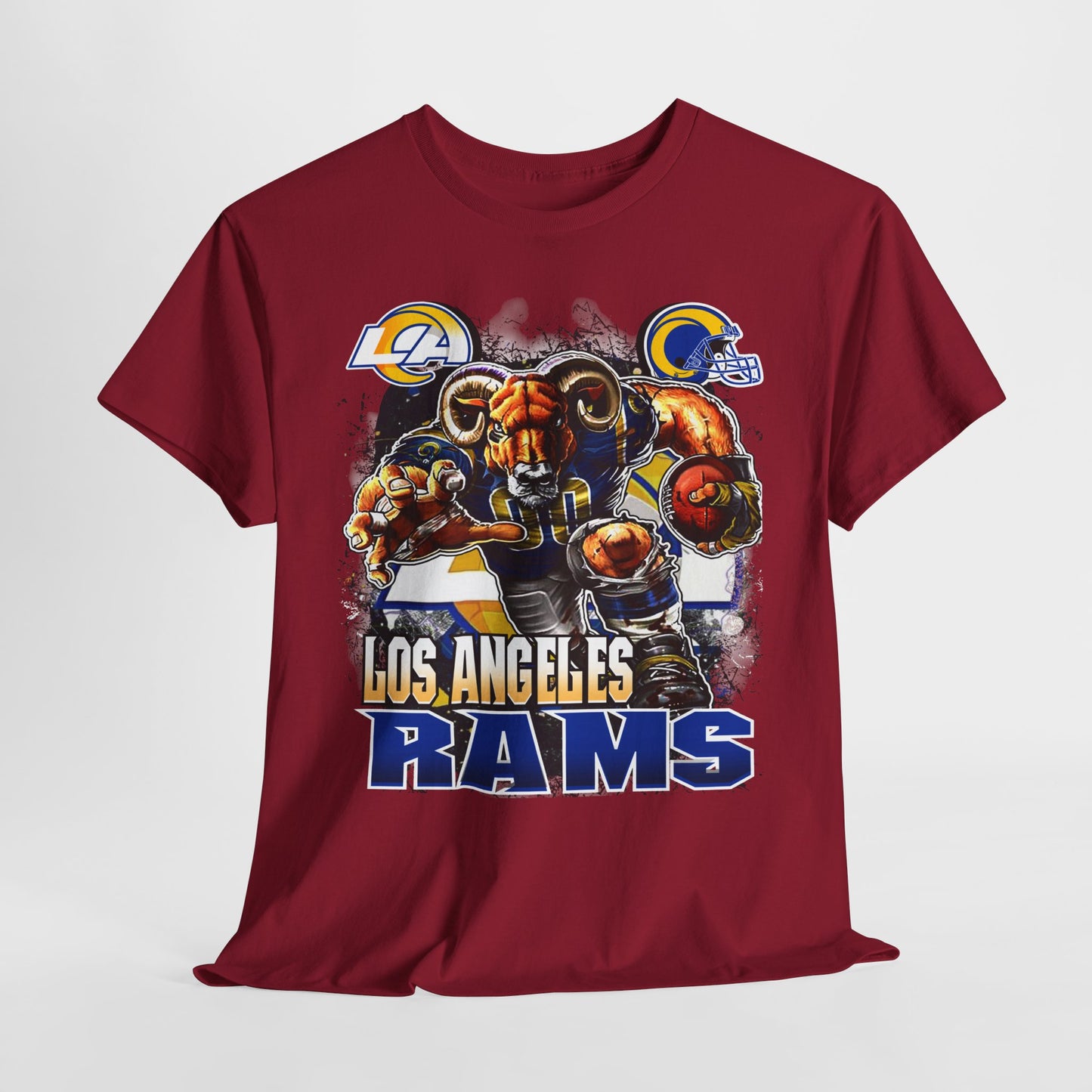 Sports Mascot Los Angeles Rams Unisex Heavy Cotton Tee - 312tshirts 2