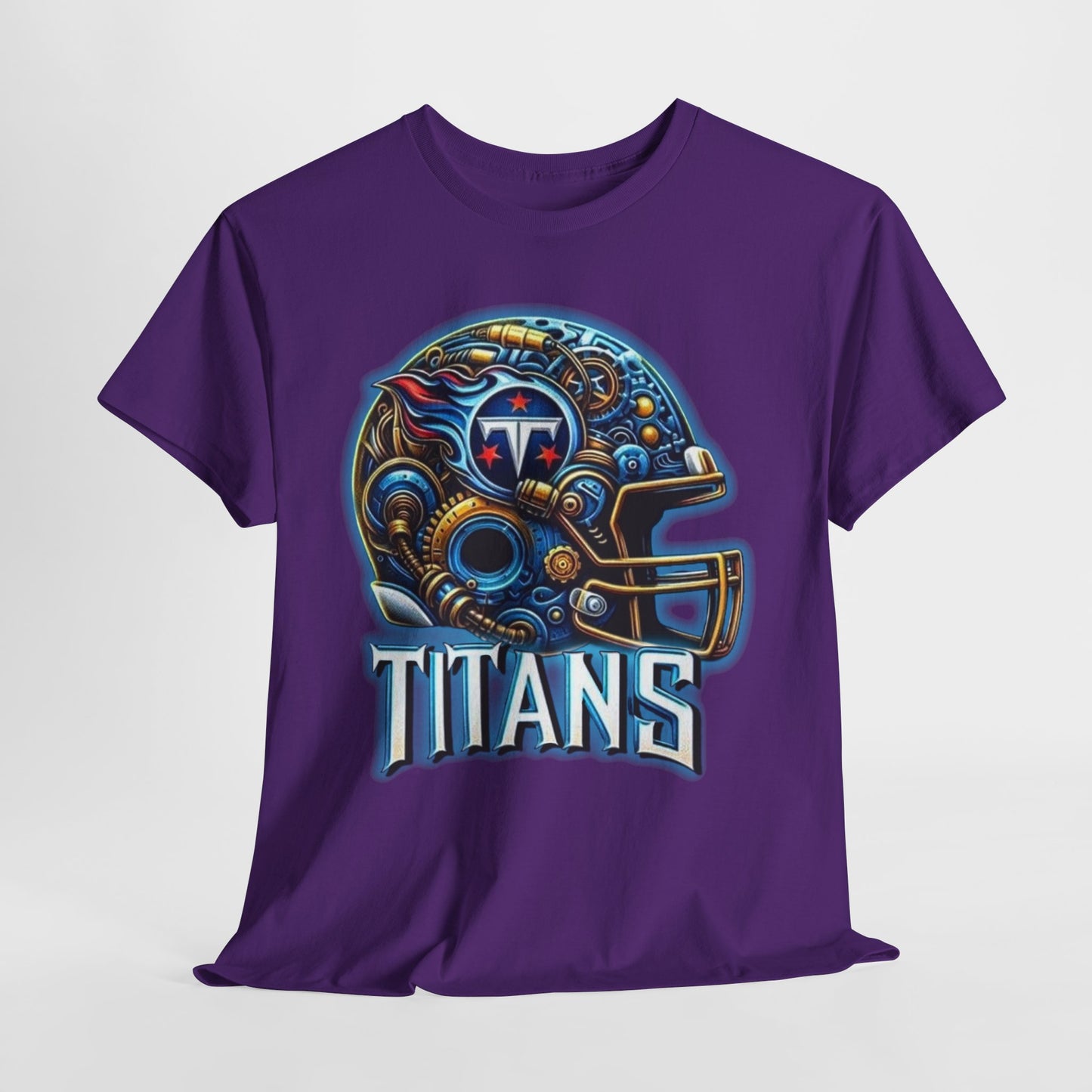 Sports Titans Football Helmet #2 Unisex Heavy Cotton Tee