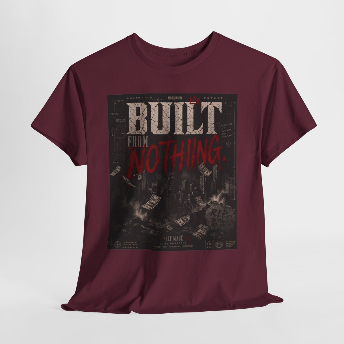 Built From Nothing #1 Unisex Heavy Cotton Tee