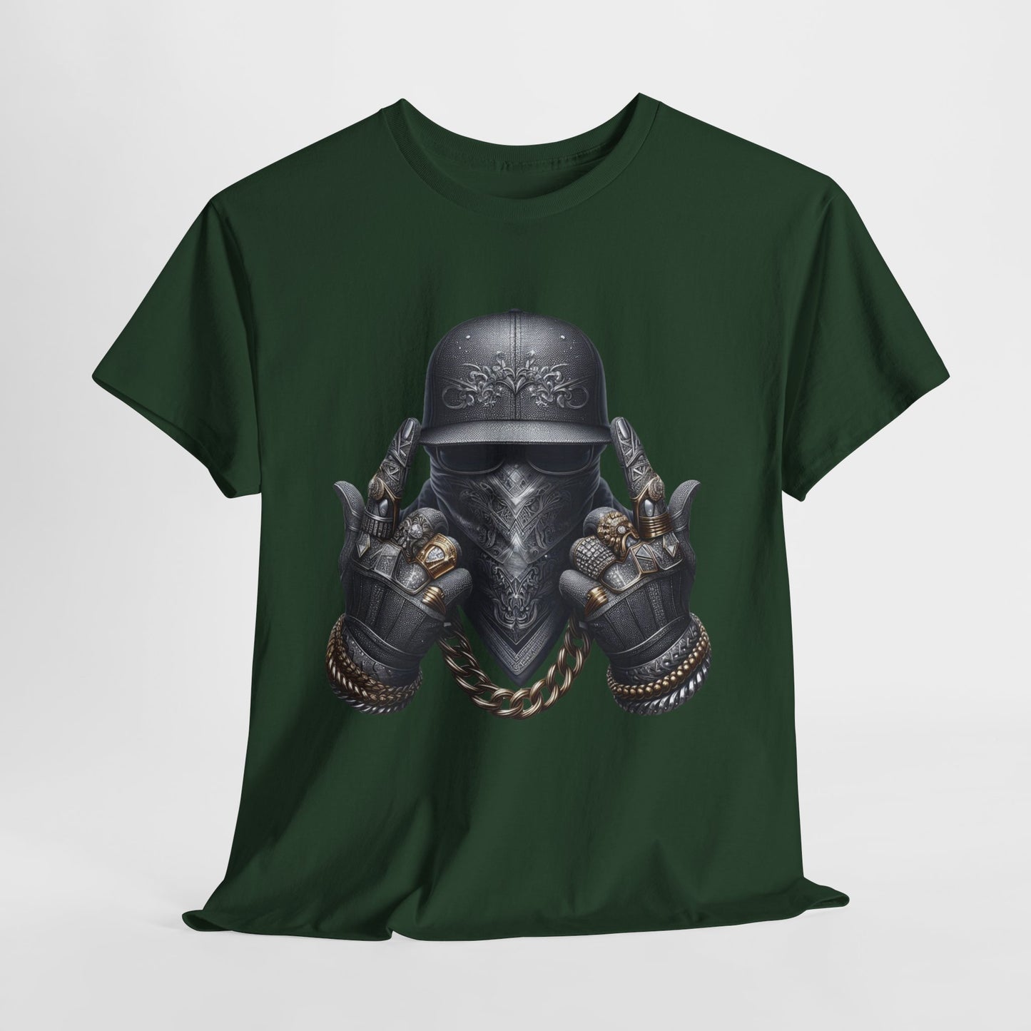 Silver Face Gangster Bling #6 Unisex Heavy Cotton Tee - 312tshirts 2