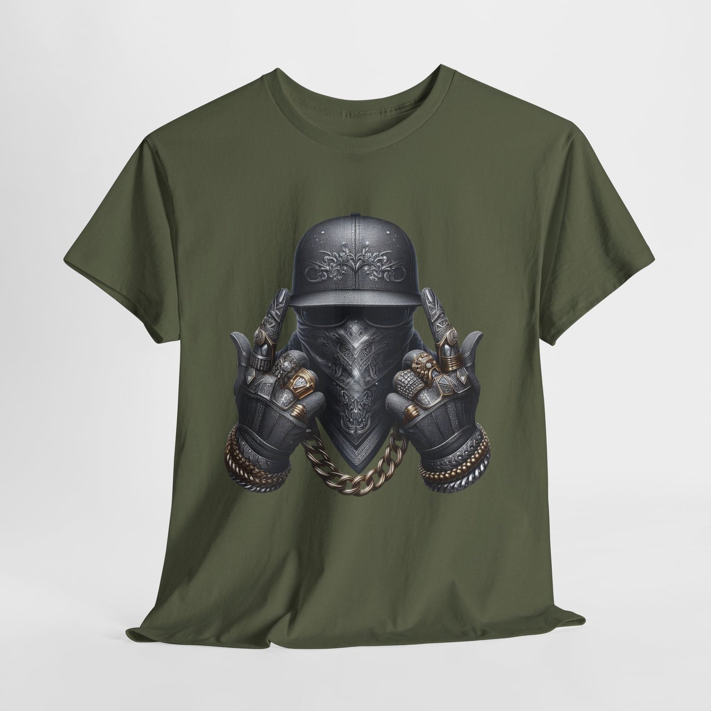 Silver Face Gangster Bling #6 Unisex Heavy Cotton Tee - 312tshirts 2