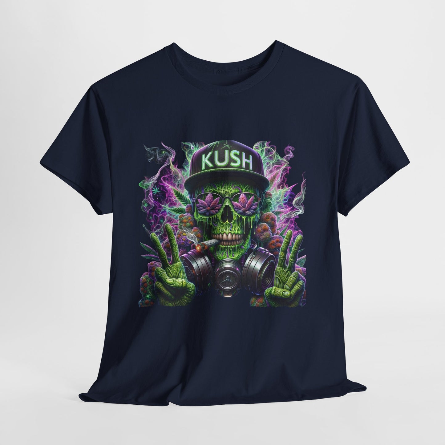 420 Kush Skull #1 Unisex Heavy Cotton Tee - 312tshirts 2
