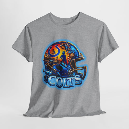 Sports Colts Football Helmet Logo #2 Unisex Heavy Cotton Tee