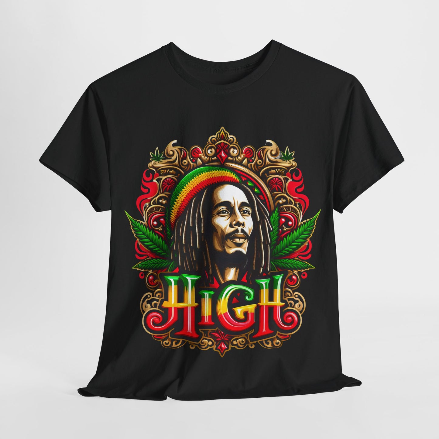 Rasta Reggae Marley #2 Unisex Heavy Cotton Tee - 312tshirts 2