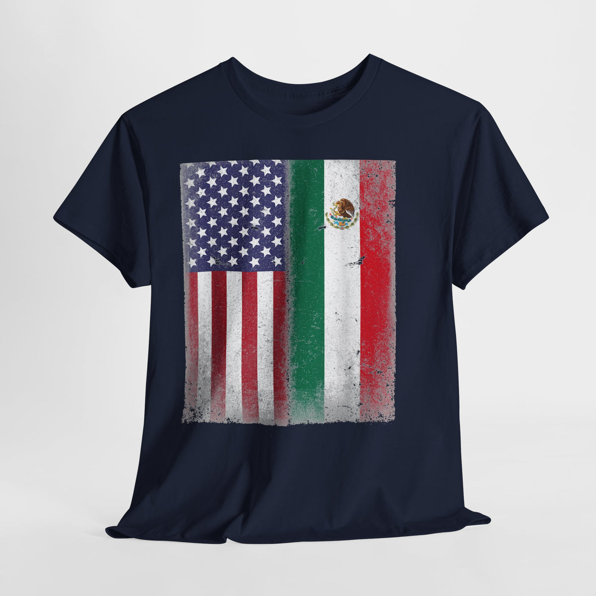 American & Mexican Heritage Flags #1 Unisex Heavy Cotton Tee - 312tshirts 2