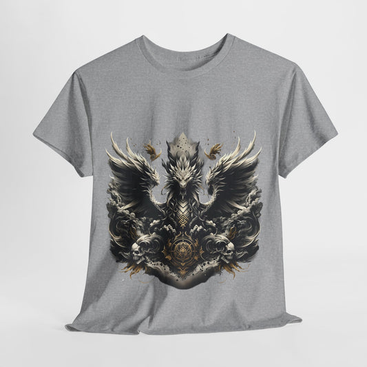 White Dragon & 2 Skulls Unisex Heavy Cotton Tee - 312tshirts 2