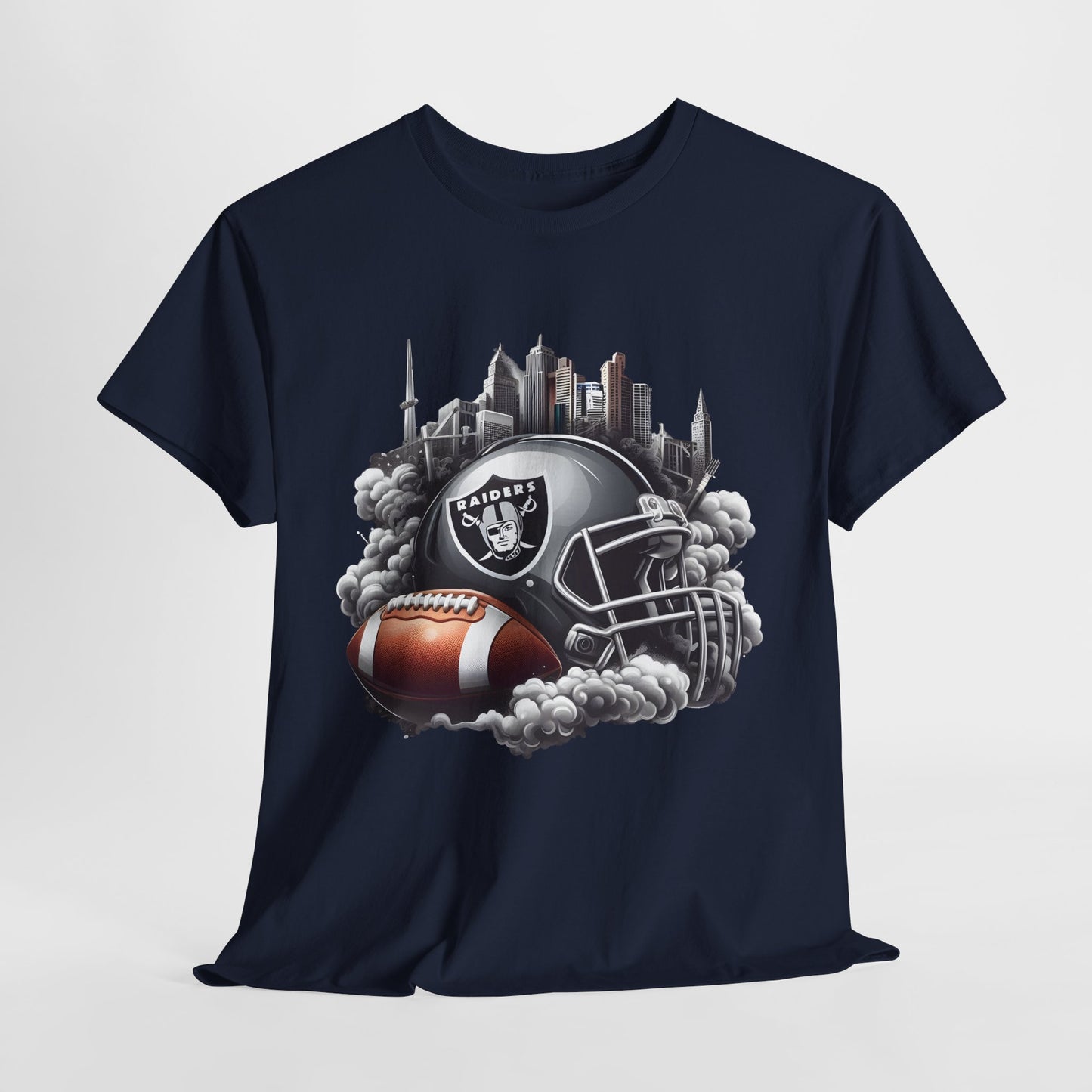 Sports Raiders Football Helmet #1 Unisex Heavy Cotton Tee