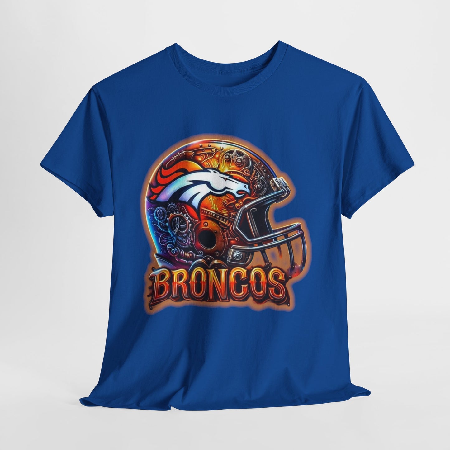 Sports Broncos Football Helmet #2 Unisex Heavy Cotton Tee